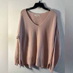 Lucky Brand Blush V-Neck Sweater with Relaxed Fit